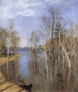 Isaac Levitan Springtime Flood France oil painting artist